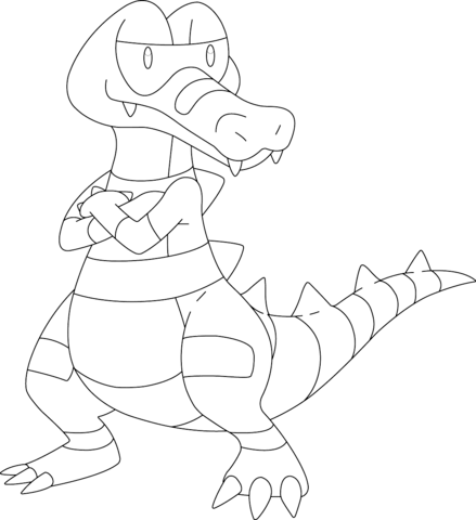 Krokorok Pokemon Coloring Page